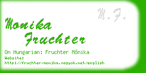 monika fruchter business card